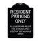 Signmission Parking Resident Parking Only All Visitors Must Use Designated Visitors Parking Area, BS-1824-23357 A-DES-BS-1824-23357 - alternate 1